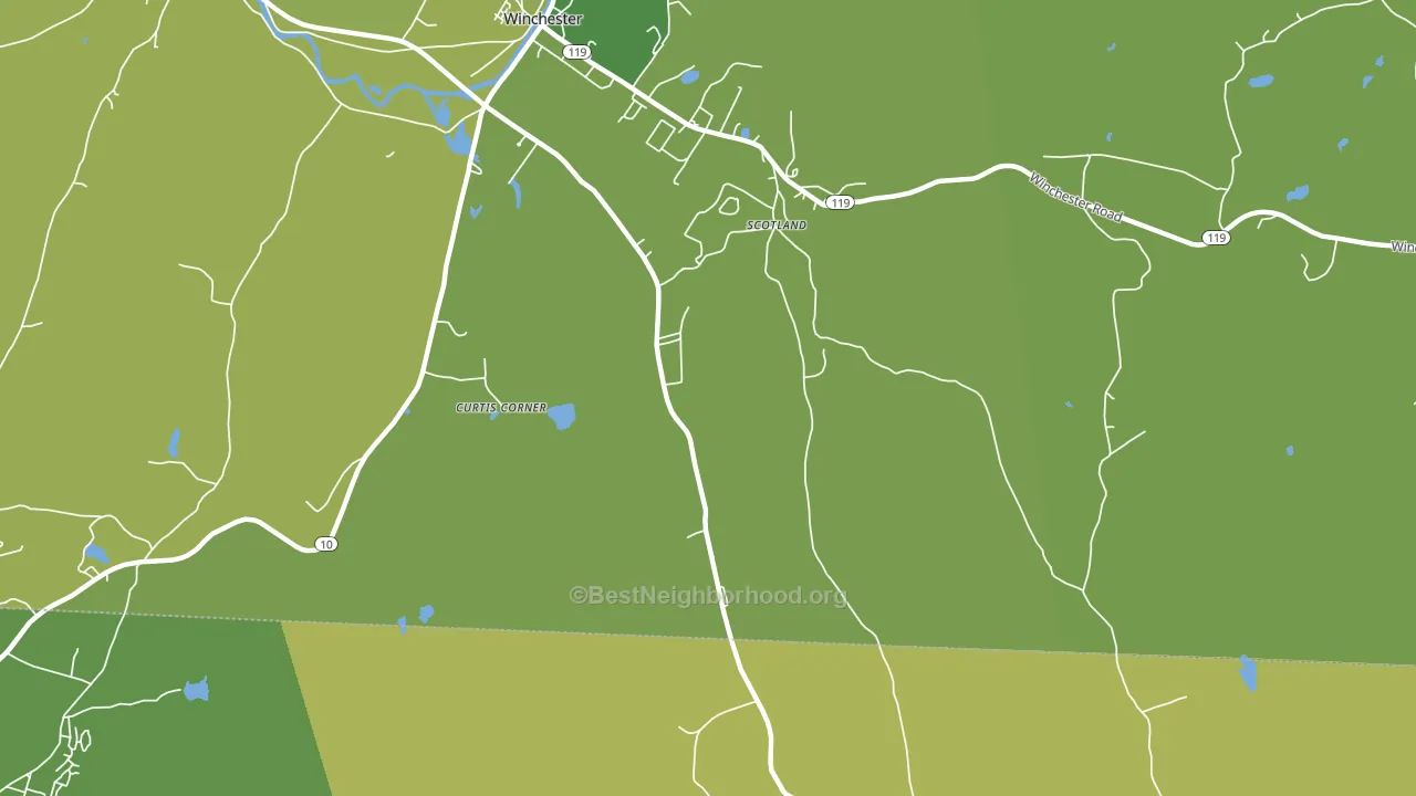 Scotland, NH block-group voter-turnout map