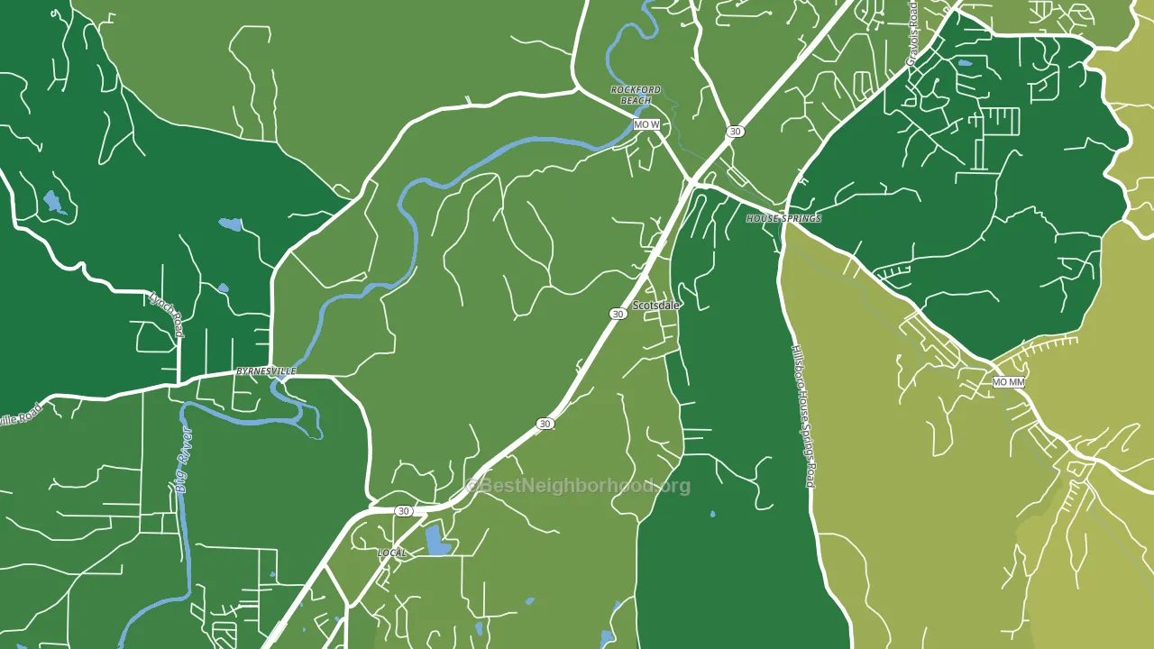 Scotsdale, MO block-group voter-turnout map