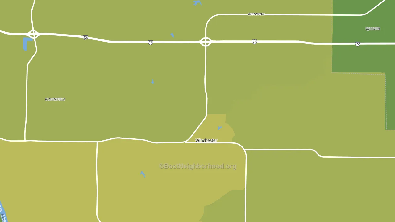Scott County, IL block-group voter-turnout map