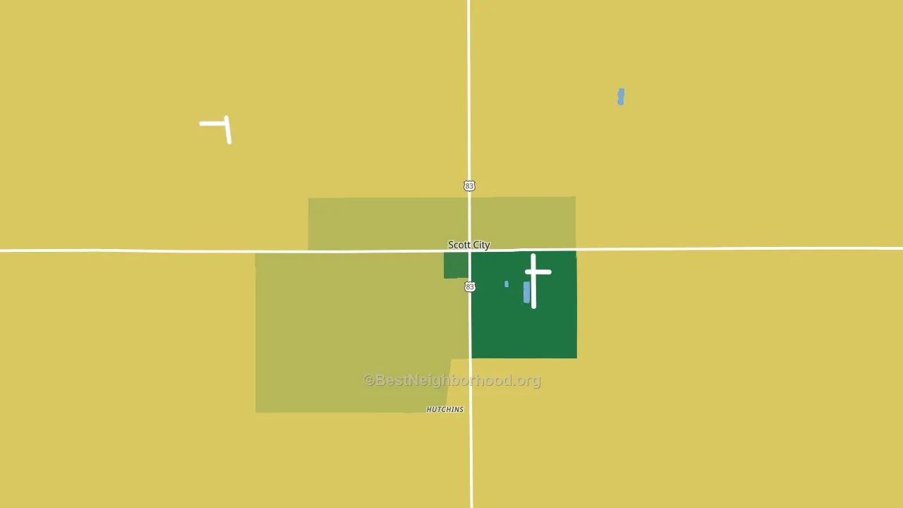 Scott County, KS block-group voter-turnout map