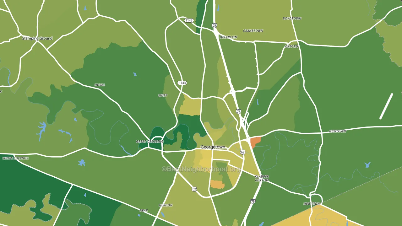 Scott County, KY block-group voter-turnout map