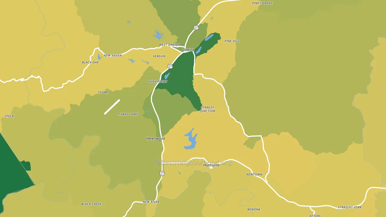Scott County, TN block-group voter-turnout map