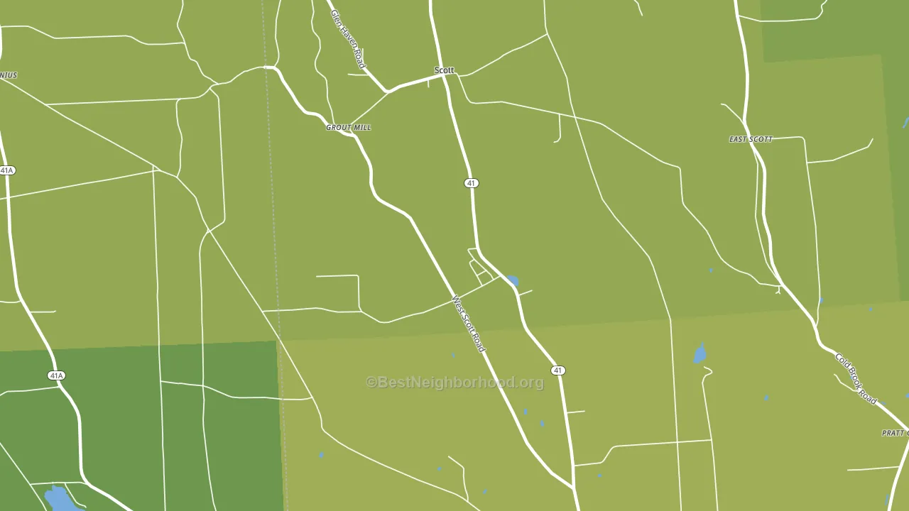 Scott, NY block-group voter-turnout map