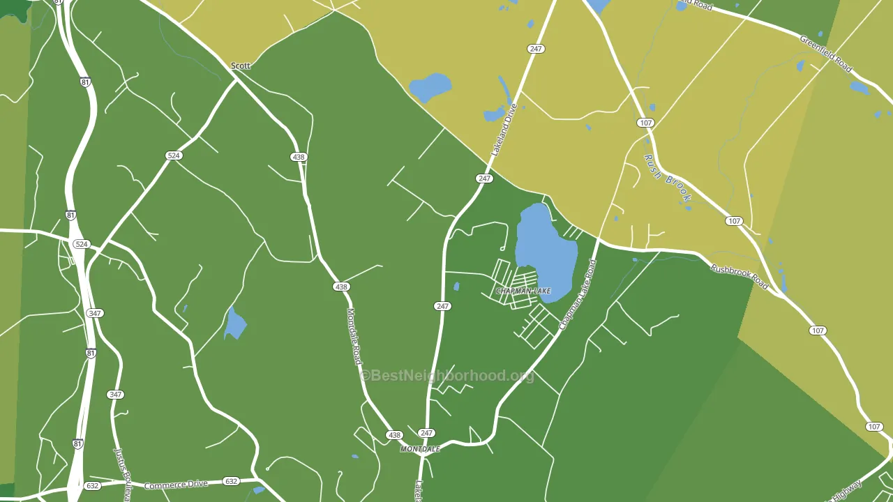 Scott, PA block-group voter-turnout map