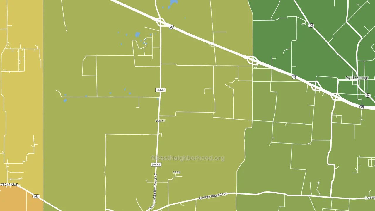 Scott, TX block-group voter-turnout map