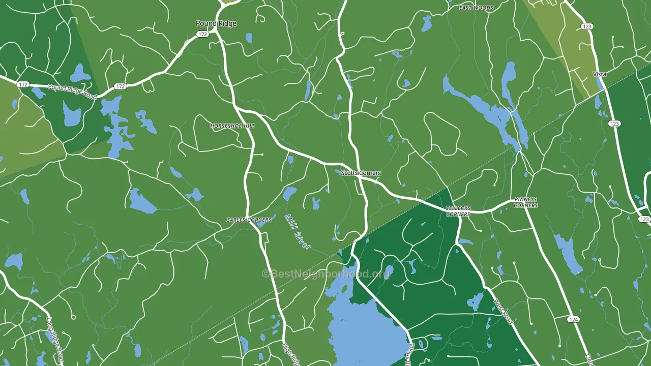 Scotts Corners, NY block-group voter-turnout map