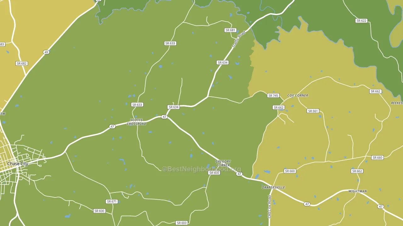 Scotts Crossroad, VA block-group voter-turnout map