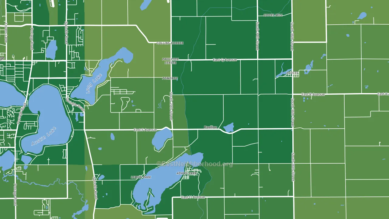 Scotts, MI block-group voter-turnout map