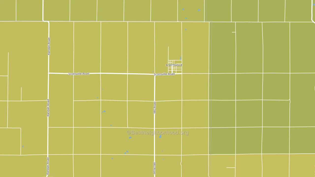 Scottsville, KS block-group voter-turnout map