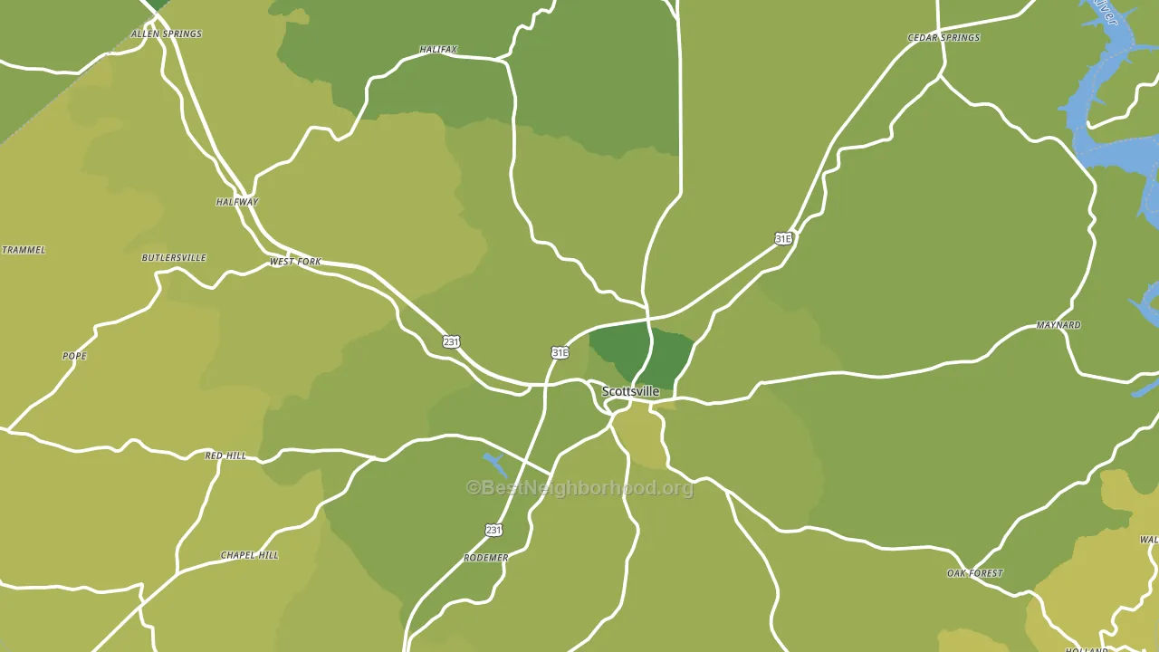 Scottsville, KY block-group voter-turnout map