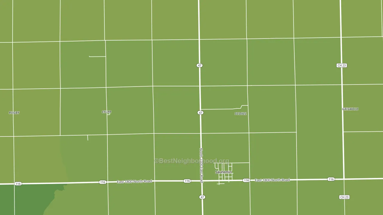 Scovel, IL block-group voter-turnout map