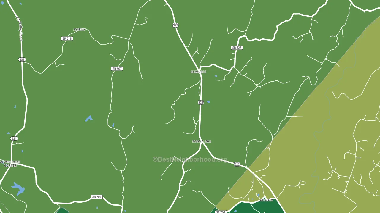 Scrabble, VA block-group voter-turnout map