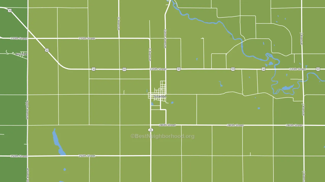 Scranton, IA block-group voter-turnout map
