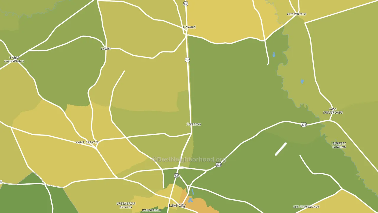 Scranton, SC block-group voter-turnout map
