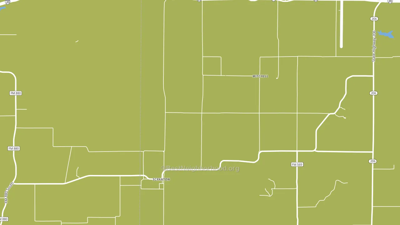 Scranton, TX block-group voter-turnout map