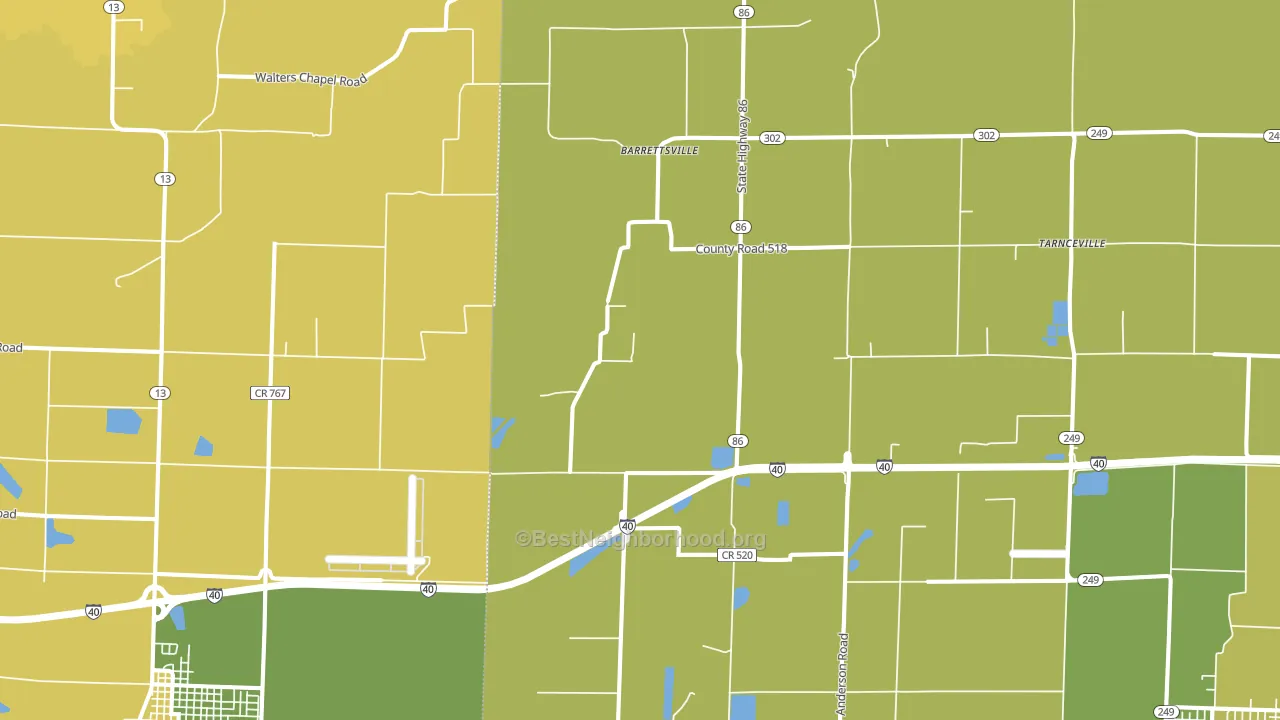 Screeton, AR block-group voter-turnout map