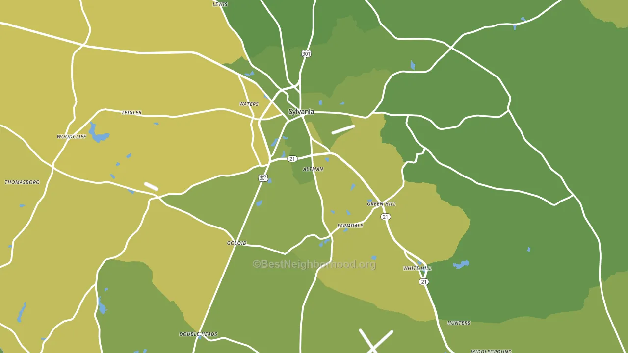 Screven County, GA block-group voter-turnout map