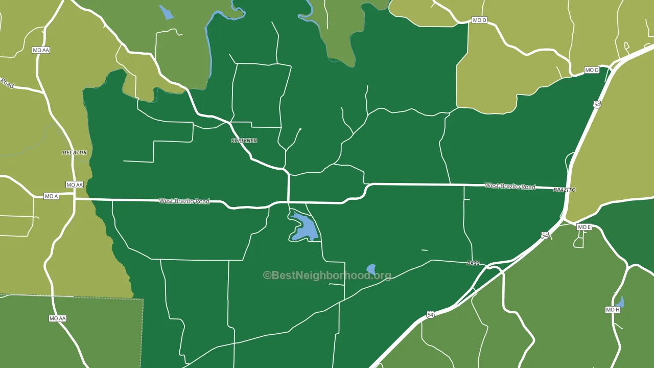 Scrivner, MO block-group voter-turnout map