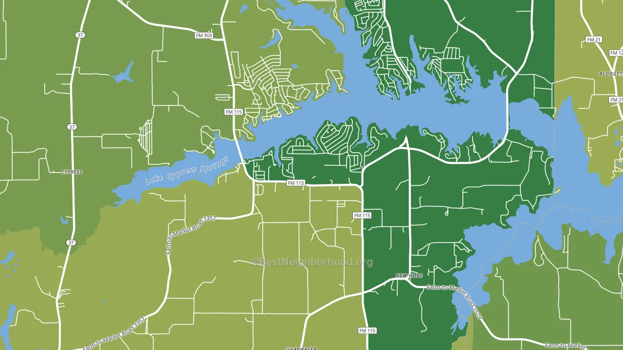 Scroggins, TX block-group voter-turnout map