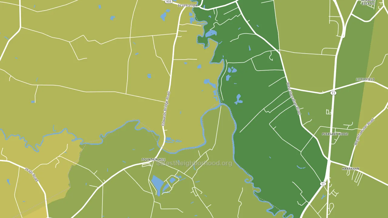 Scuffleton, NC block-group voter-turnout map