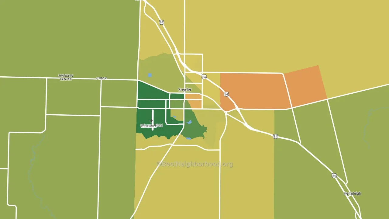 Scurry County, TX block-group voter-turnout map