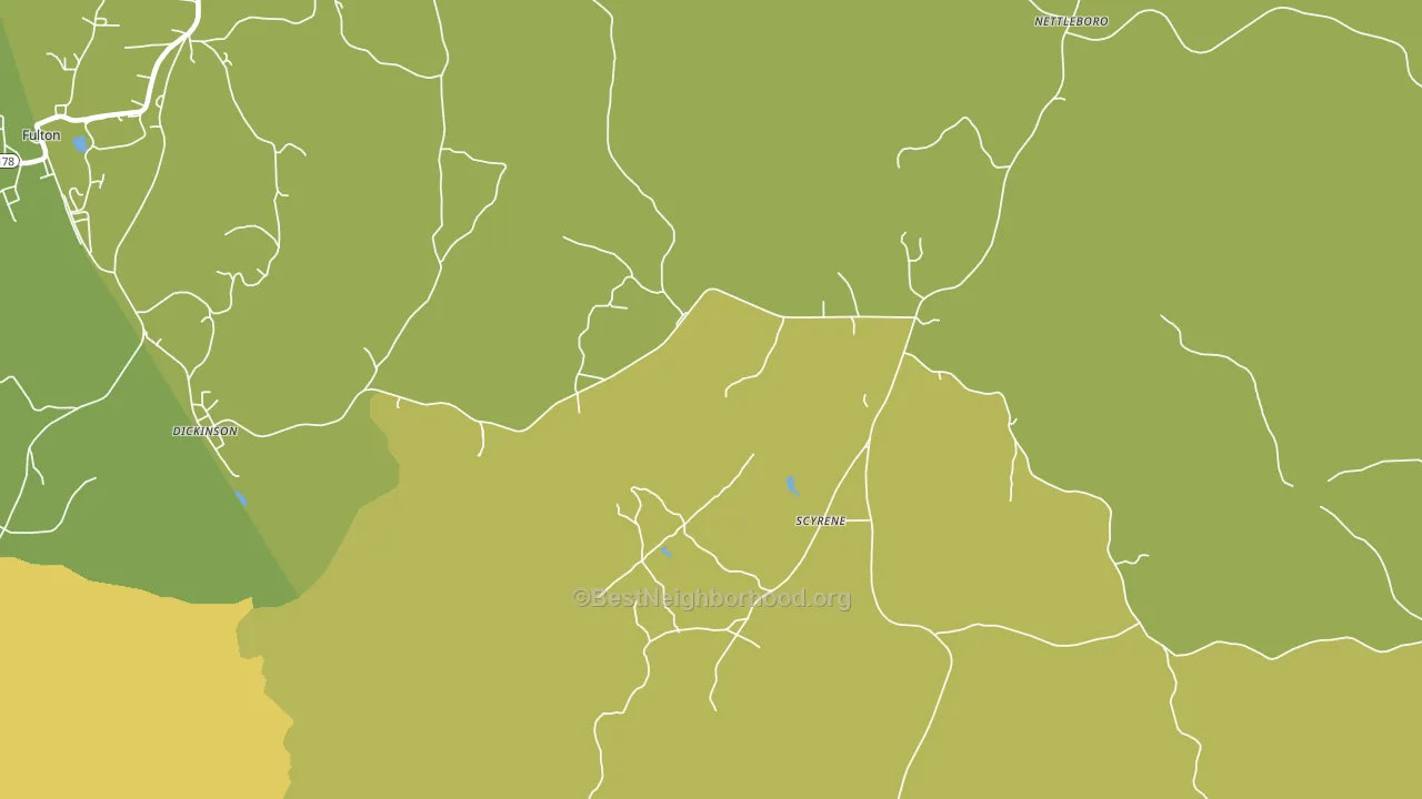 Scyrene, AL block-group voter-turnout map