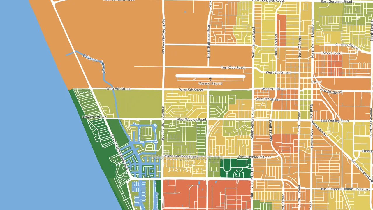 Sea View Estates, Oxnard, CA block-group voter-turnout map