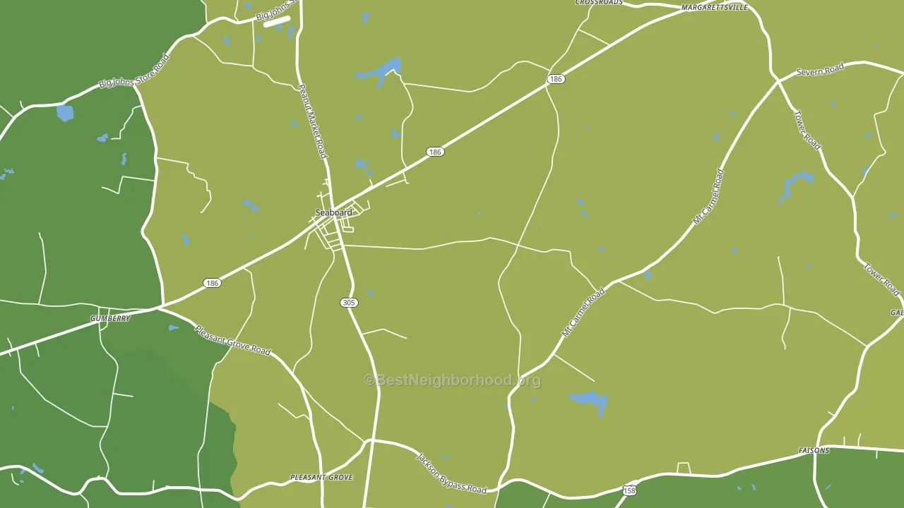 Seaboard, NC block-group voter-turnout map