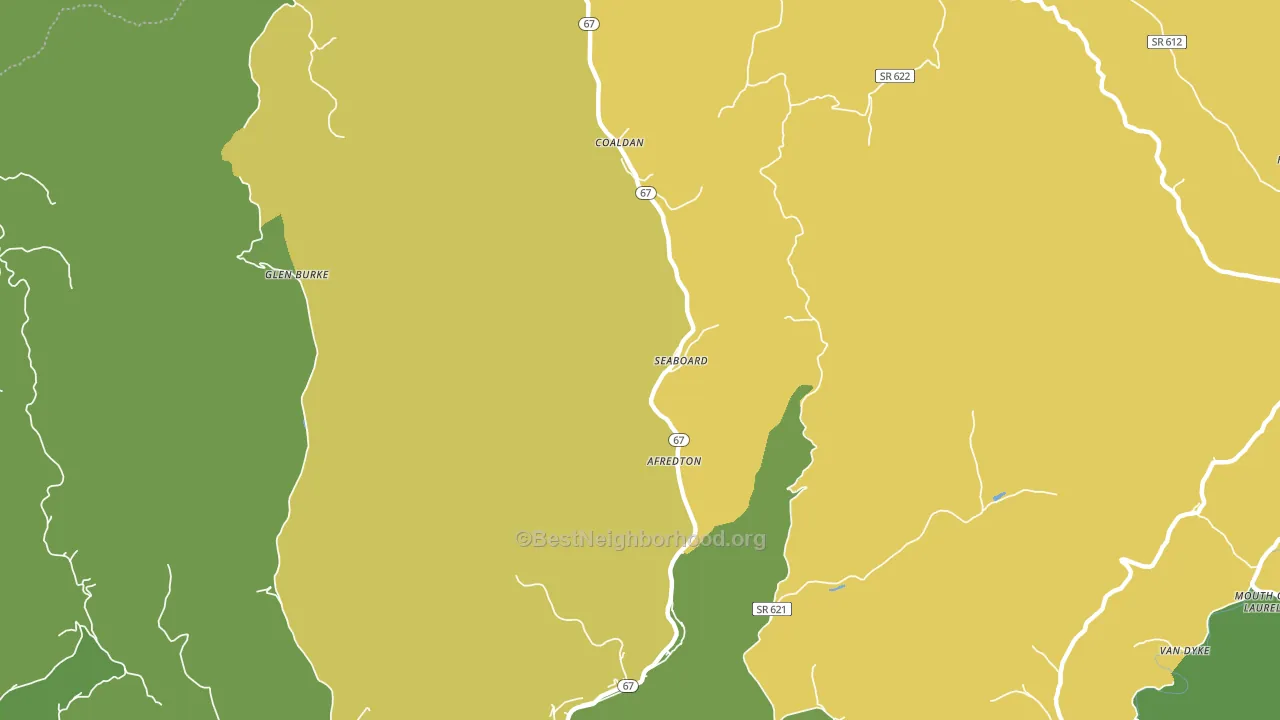 Seaboard, VA block-group voter-turnout map