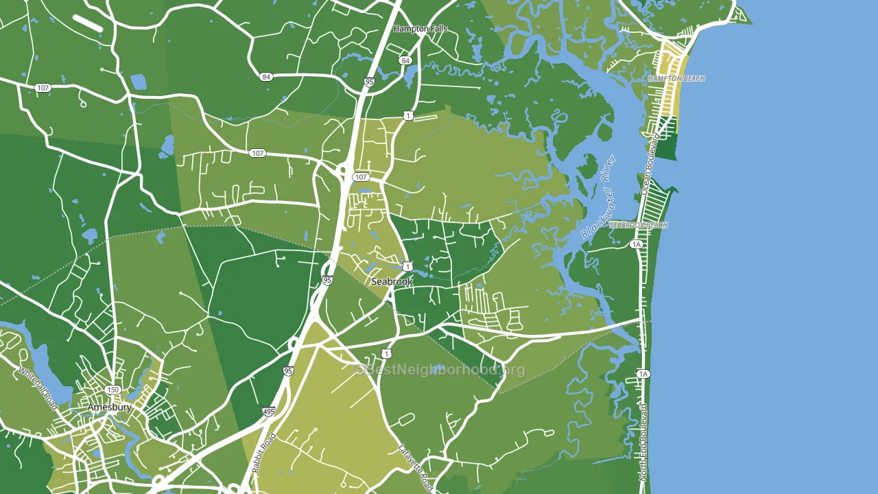Seabrook, NH block-group voter-turnout map