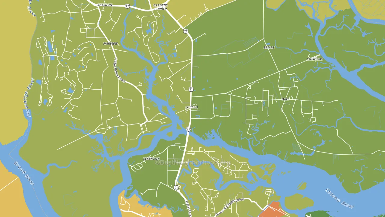 Seabrook, SC block-group voter-turnout map