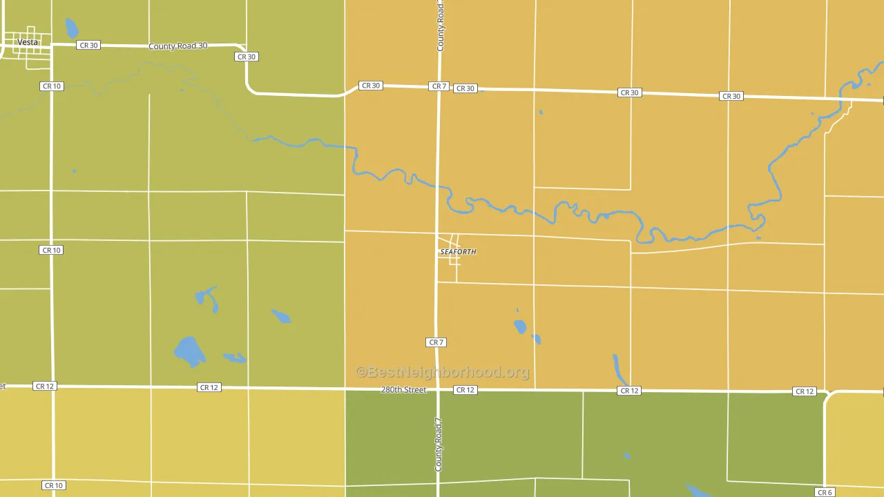 Seaforth, MN block-group voter-turnout map