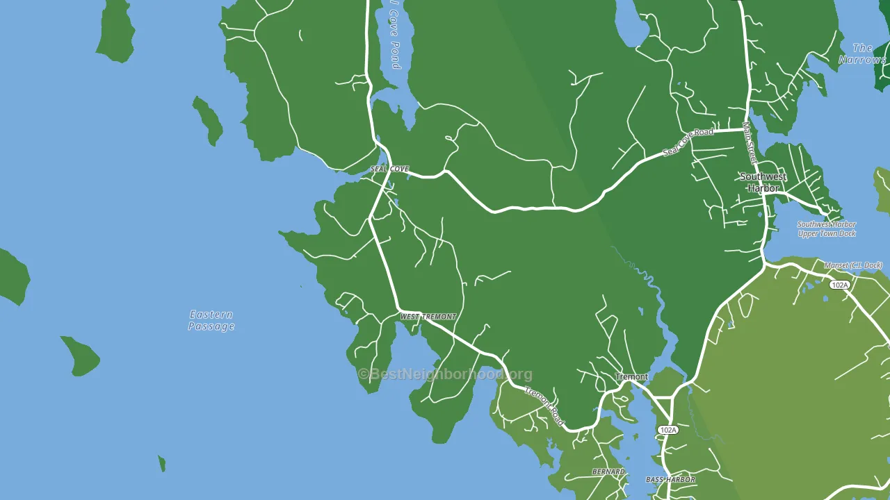 Seal Cove, ME block-group voter-turnout map