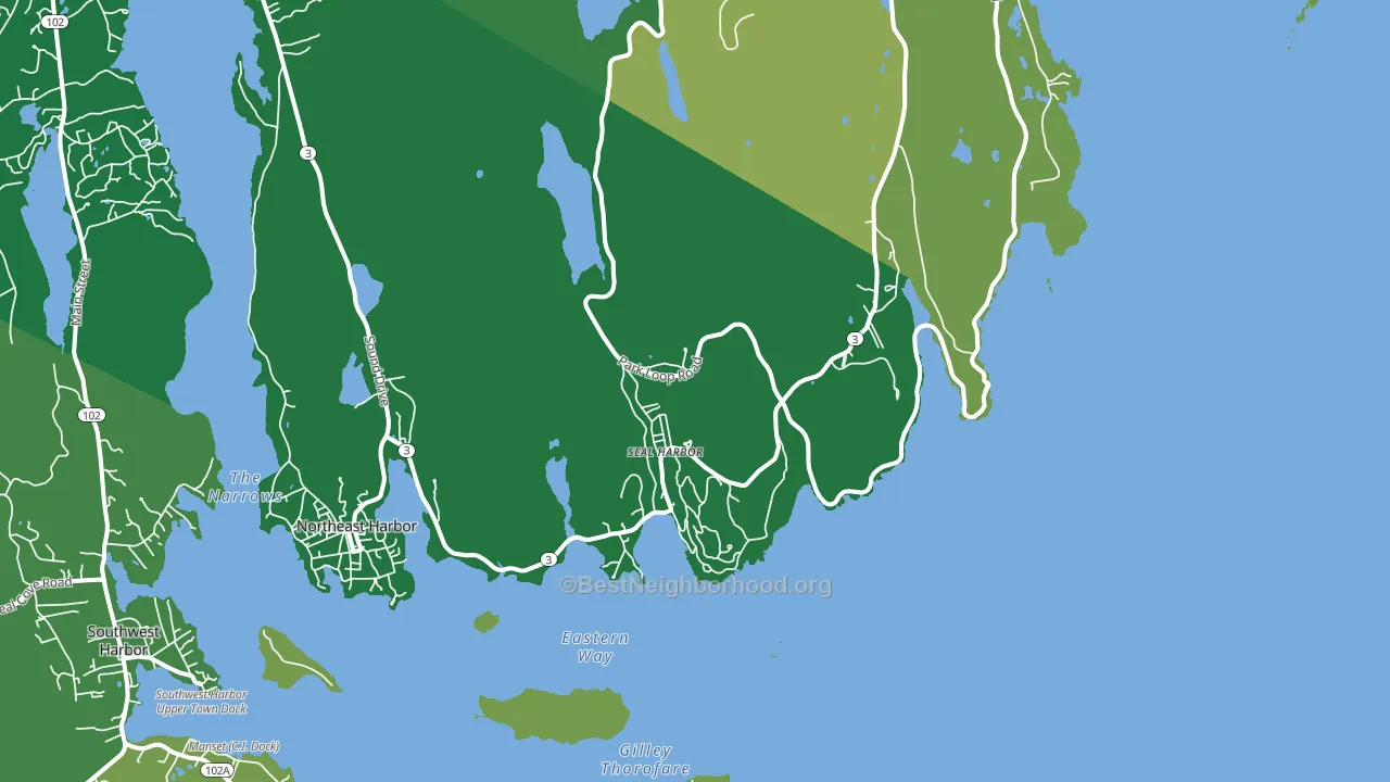 Seal Harbor, ME block-group voter-turnout map