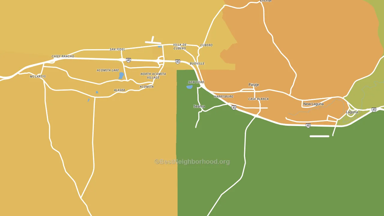 Seama, NM block-group voter-turnout map