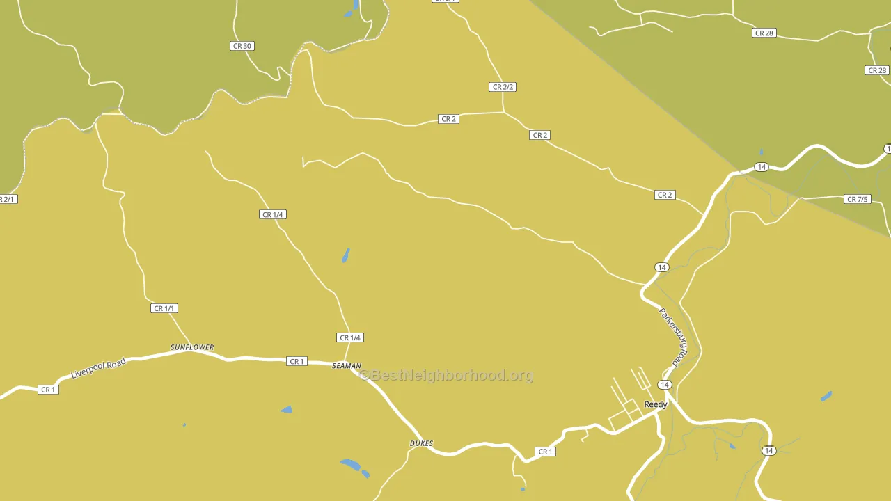 Seaman, WV block-group voter-turnout map