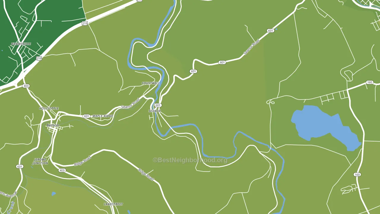 Seanor, PA block-group voter-turnout map