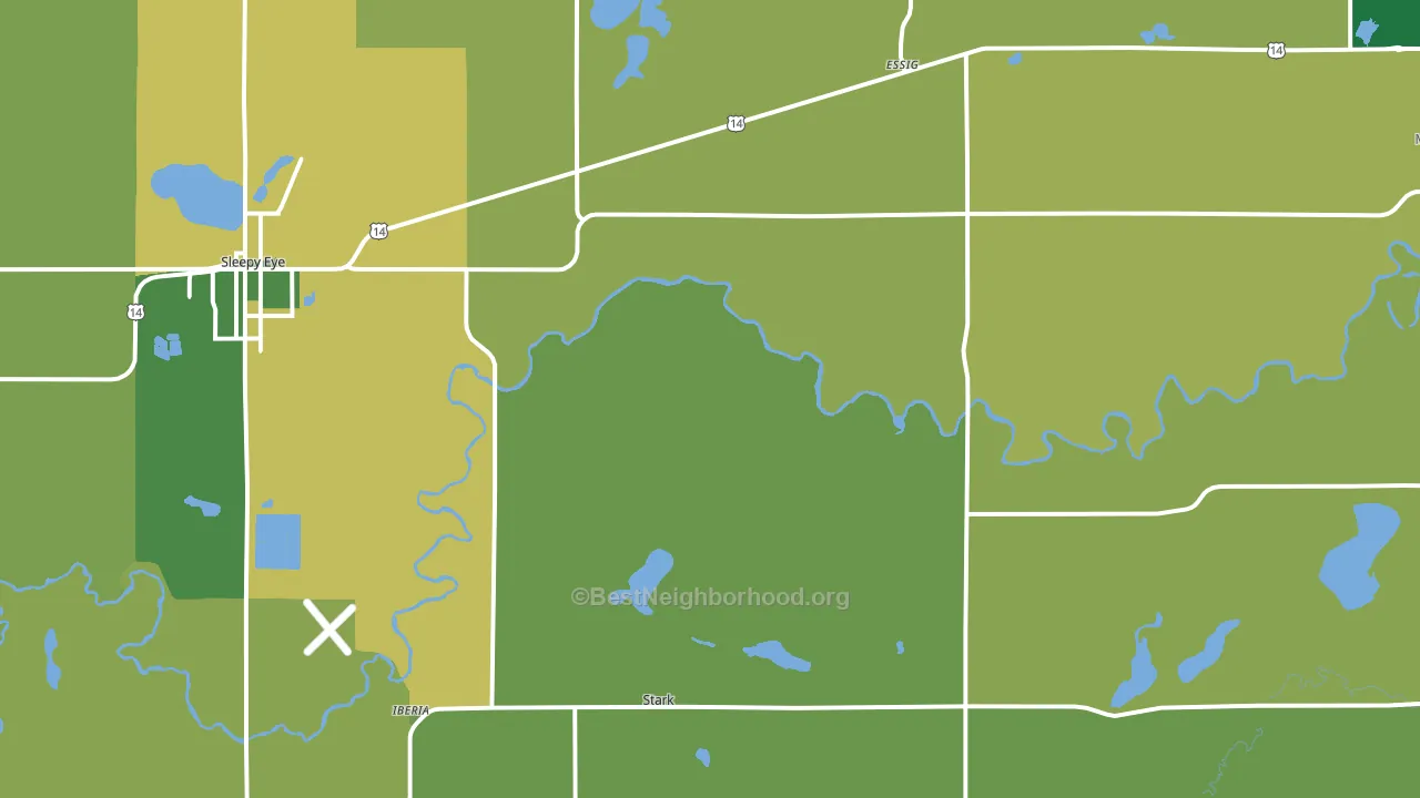 Searles, MN block-group voter-turnout map