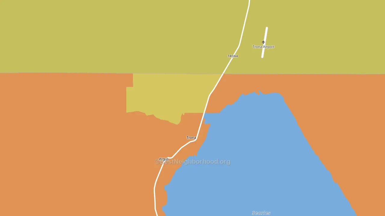 Searles Valley, CA block-group voter-turnout map