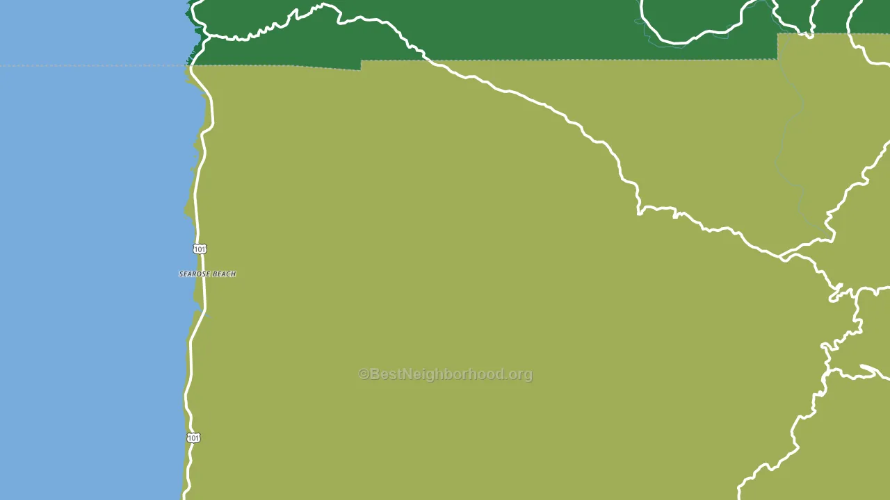 Searose Beach, OR block-group voter-turnout map