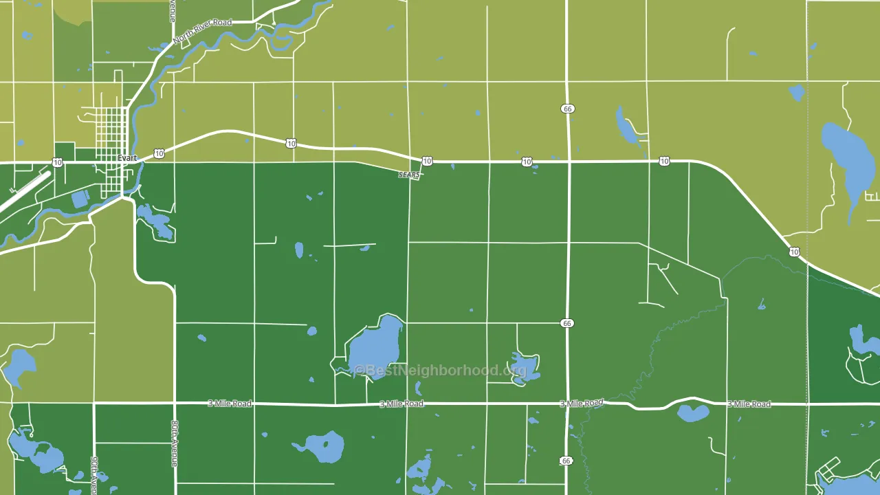 Sears, MI block-group voter-turnout map
