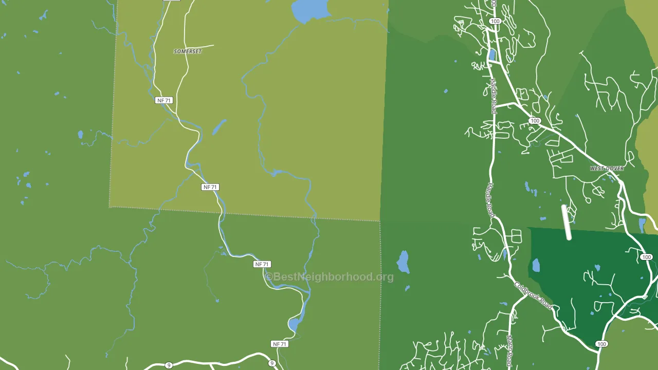 Searsburg, VT block-group voter-turnout map