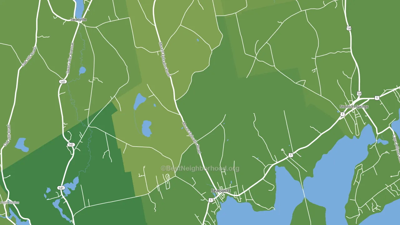 Searsport, ME block-group voter-turnout map