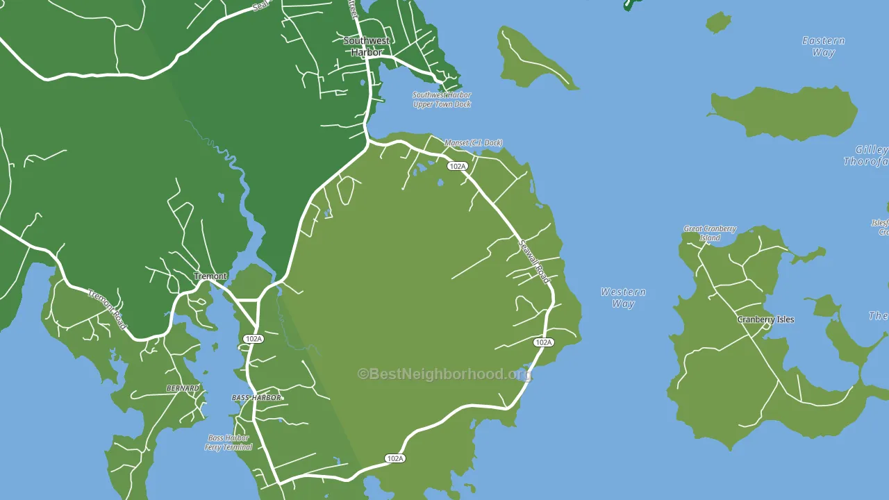 Seawall, ME block-group voter-turnout map