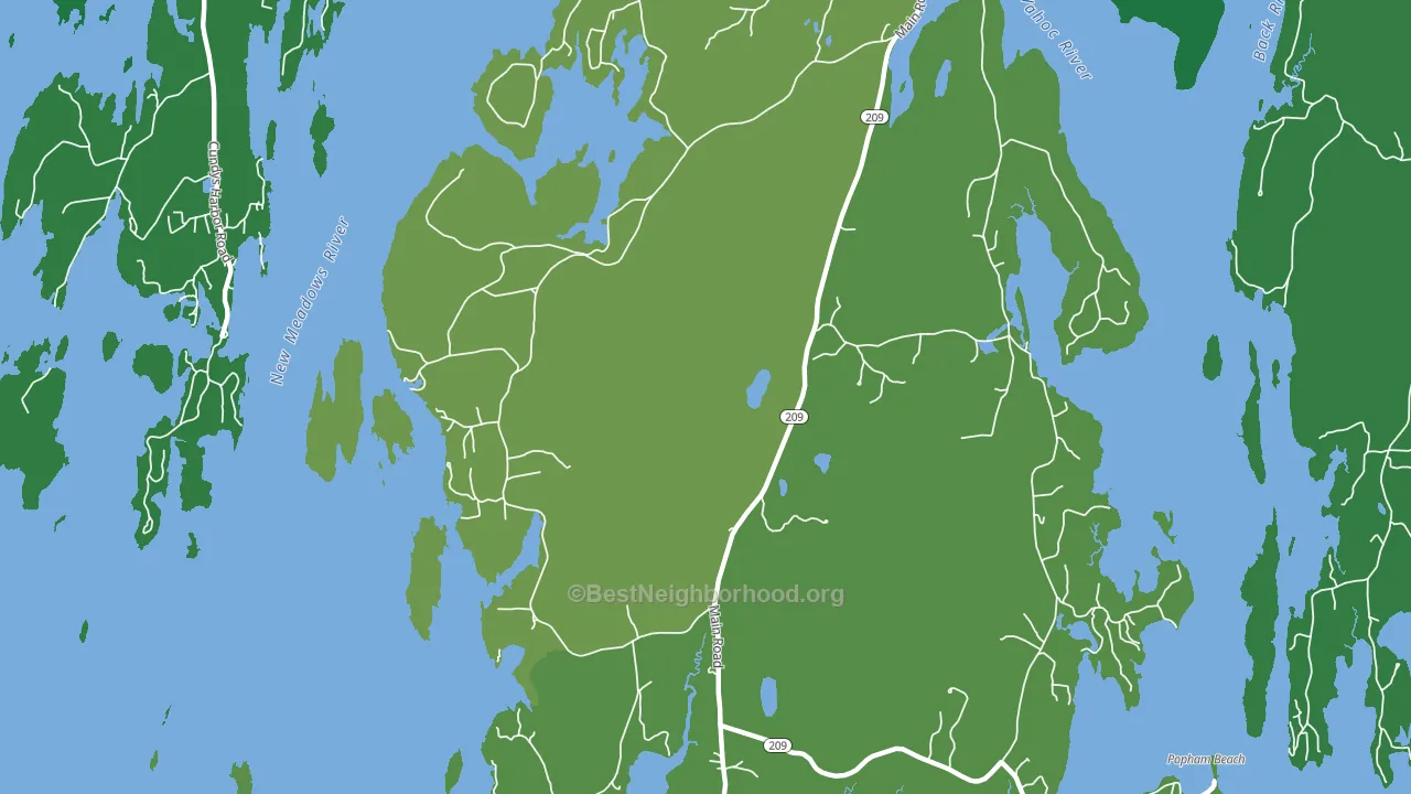 Sebasco Estates, ME block-group voter-turnout map