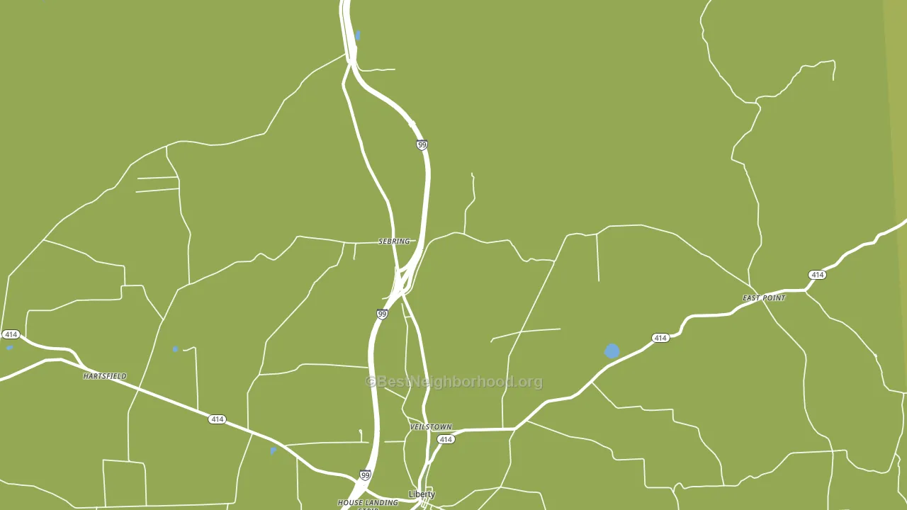 Sebring, PA block-group voter-turnout map