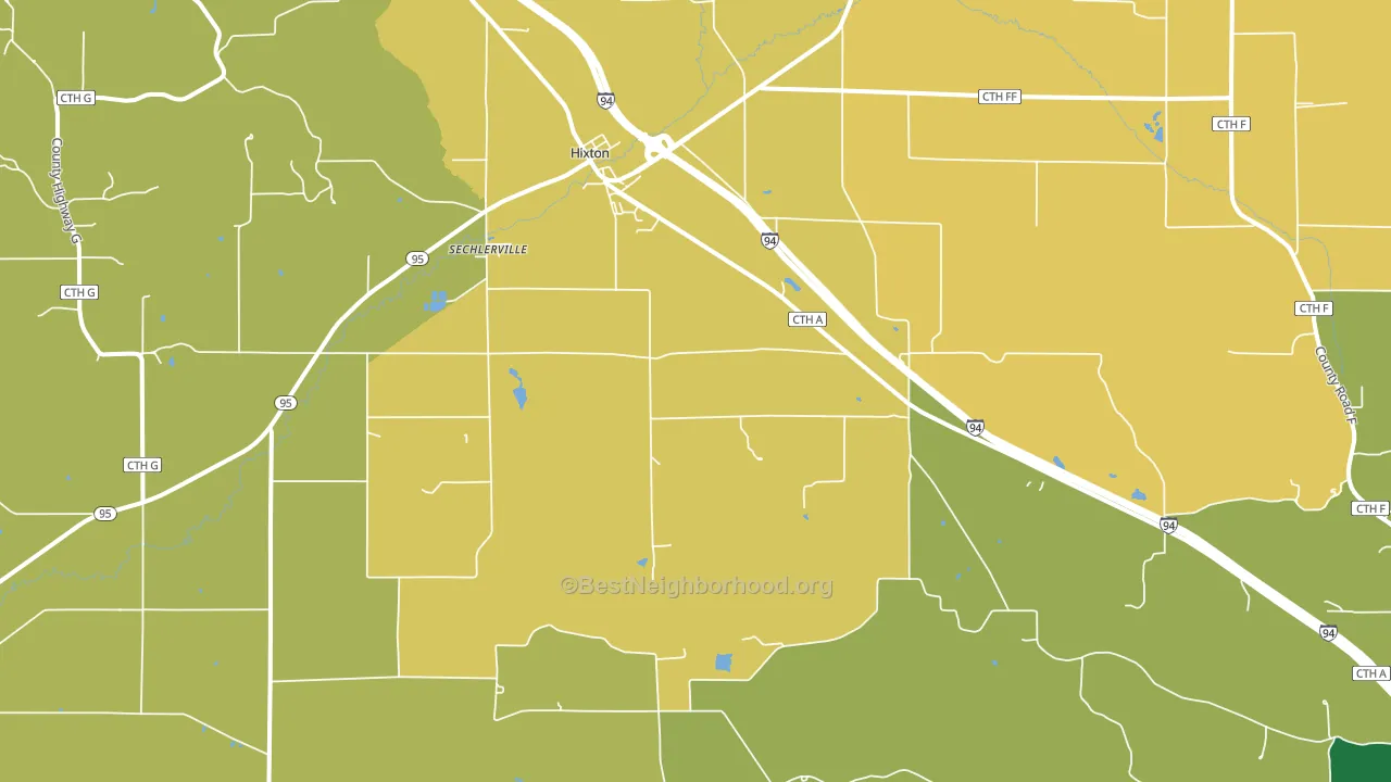 Sechlerville, WI block-group voter-turnout map