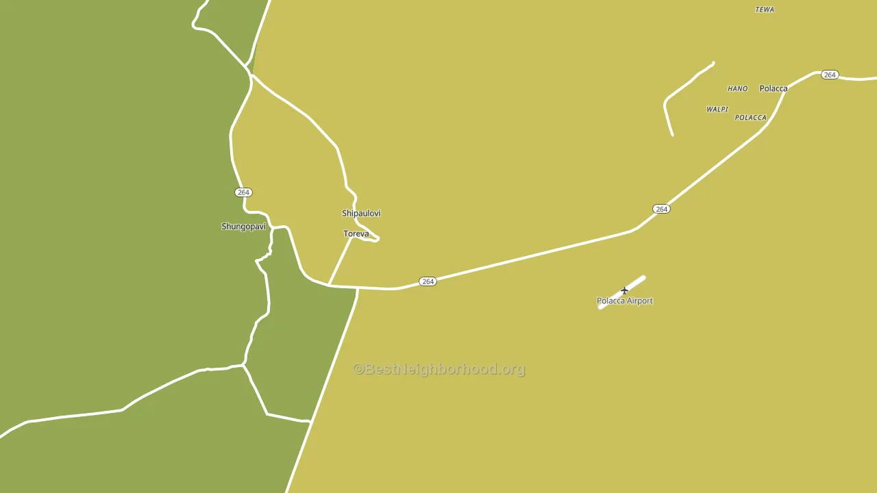 Second Mesa, AZ block-group voter-turnout map