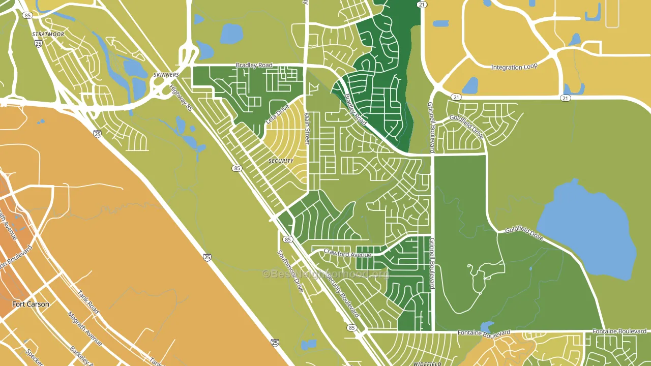 Security, Security-Widefield, CO block-group voter-turnout map