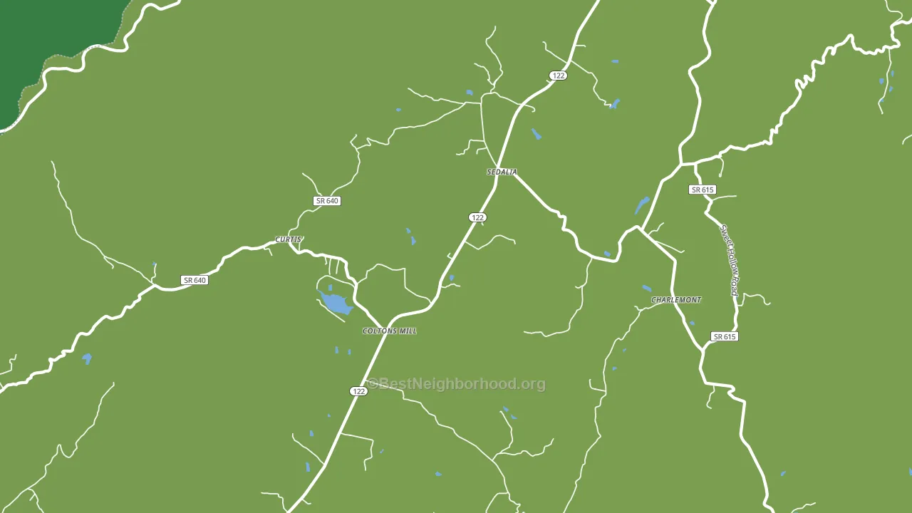 Sedalia, VA block-group voter-turnout map